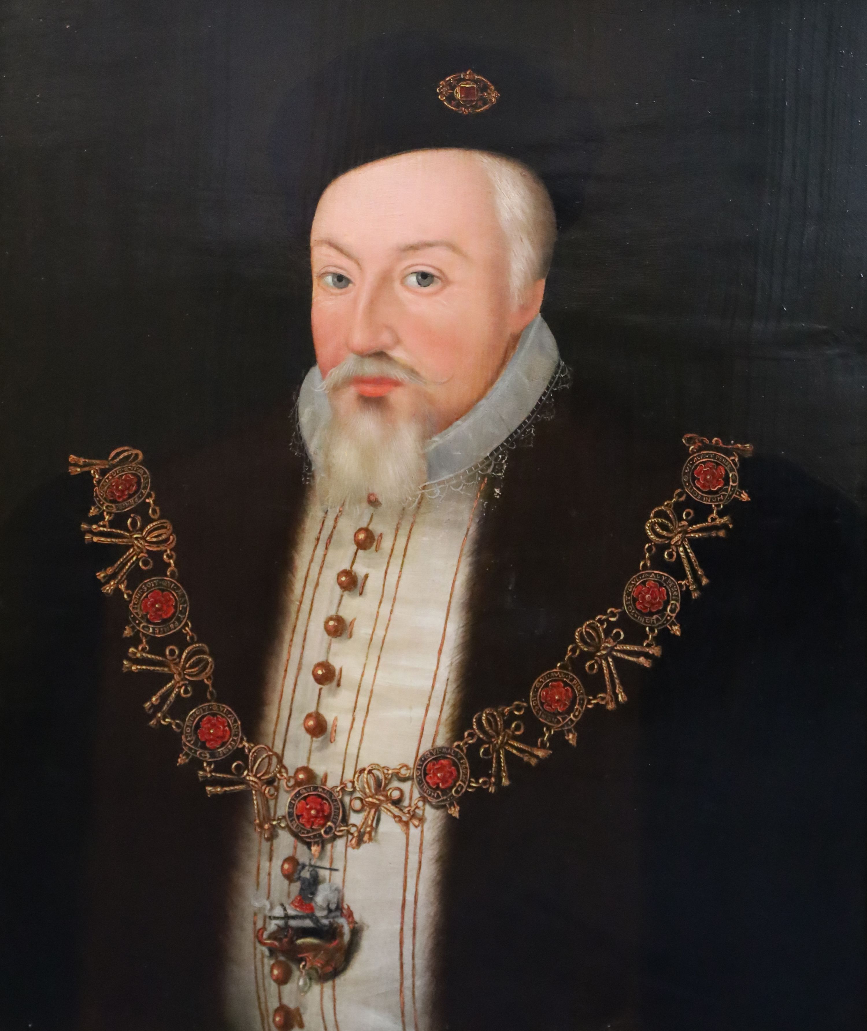 Follower of Sir William Segar Portrait of Robert Dudley, Earl of Leicester 22.5 x 18.5in.